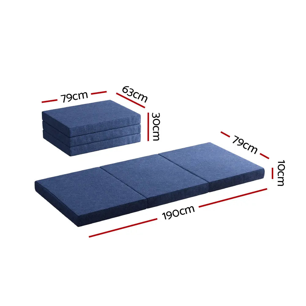 Giselle Bedding Foldable Mattress Folding Portable Bed Floor Mat Camping Single Summer Shield