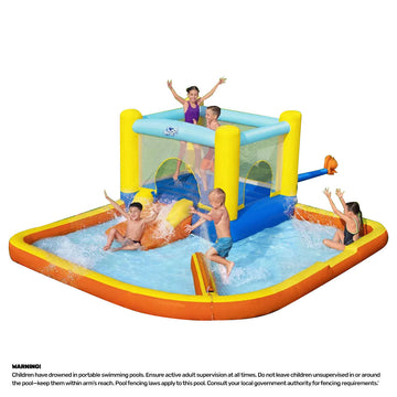 Bestway H2OGO! Bounce Water Park Inflatable Pool Slide w Electric Blower