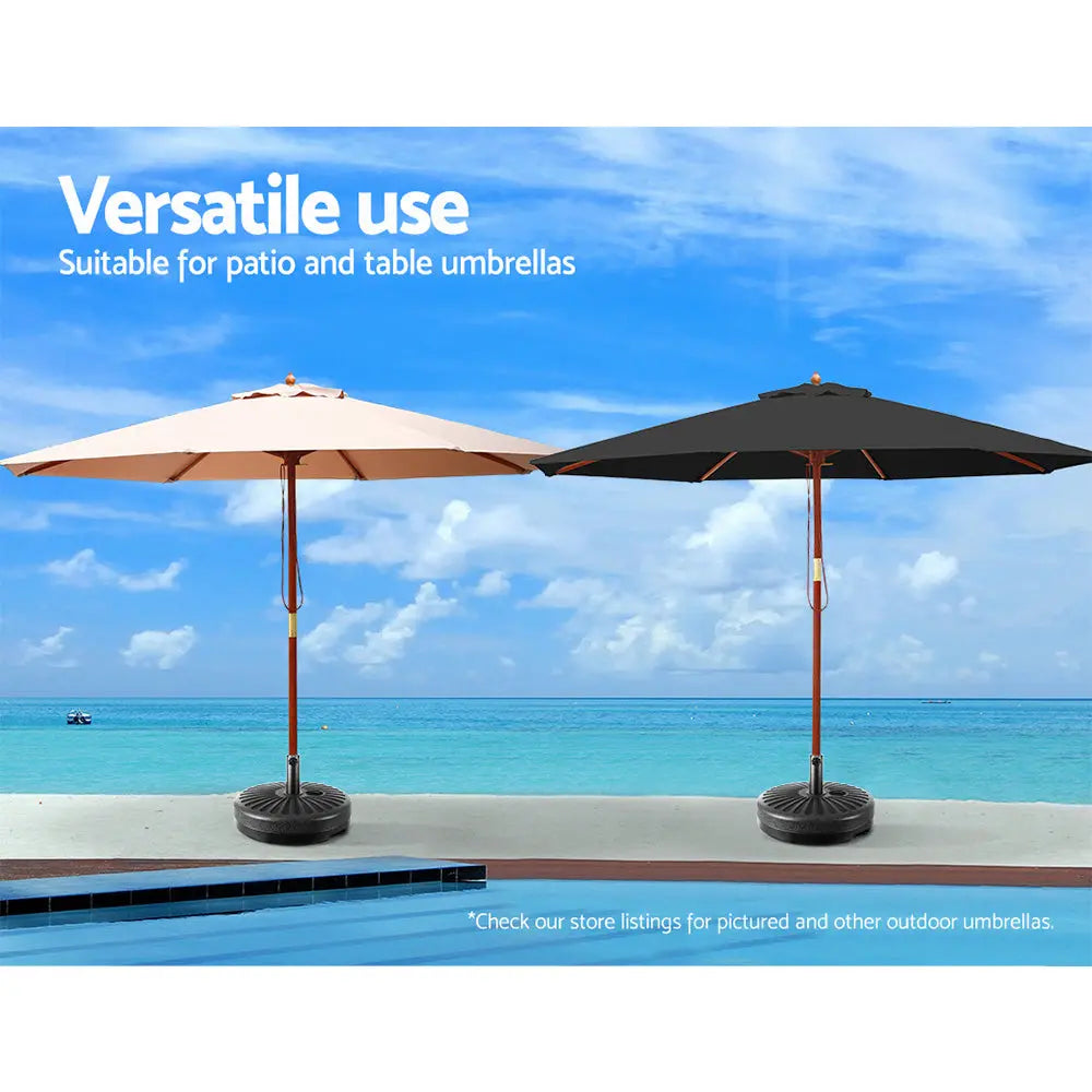 Instahut Outdoor Umbrella Base Stand Pole Pod Sand/Water Patio Cantilever Offset Summer Shield