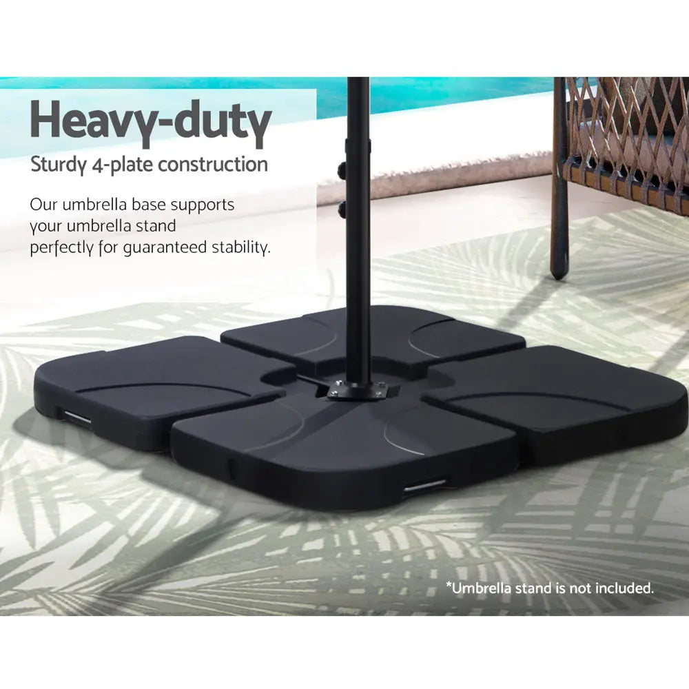 Instahut Outdoor Umbrella Base Stand Sand/Water Pod Cantilever Beach Patio 50cm Summer Shield