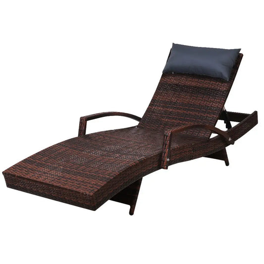 Gardeon Outdoor Sun Lounge Furniture Day Bed Wicker Pillow Sofa Set Summer Shield