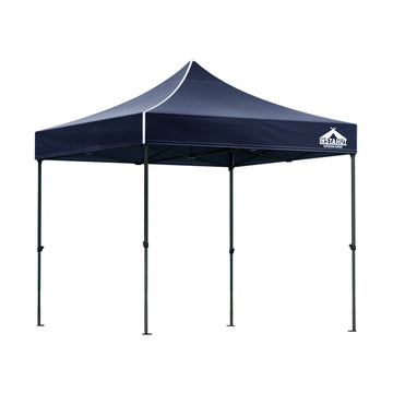 Instahut Gazebo Pop Up 3x3m w/Base Podx4 Marquee Folding Outdoor Wedding Camping Tent Shade Canopy Navy