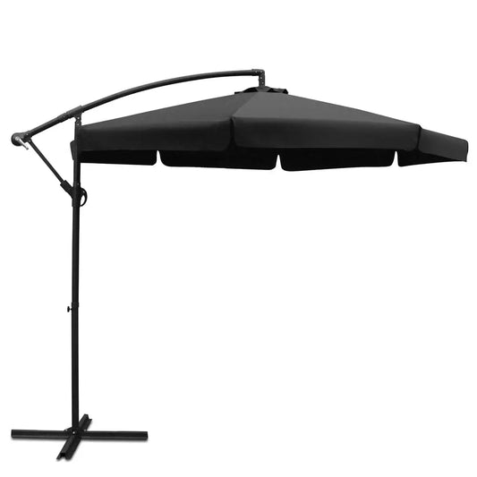 Instahut 3M Outdoor Umbrella - Black Summer Shield