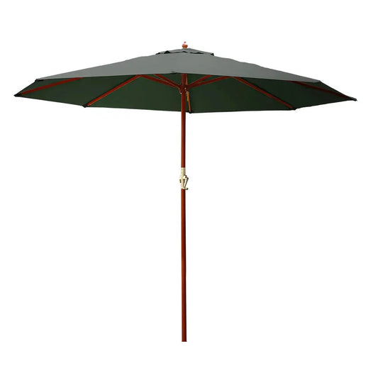 Instahut Outdoor Umbrella 3M Pole Umbrellas Stand Sun Beach Garden Deck Charcoal Summer Shield