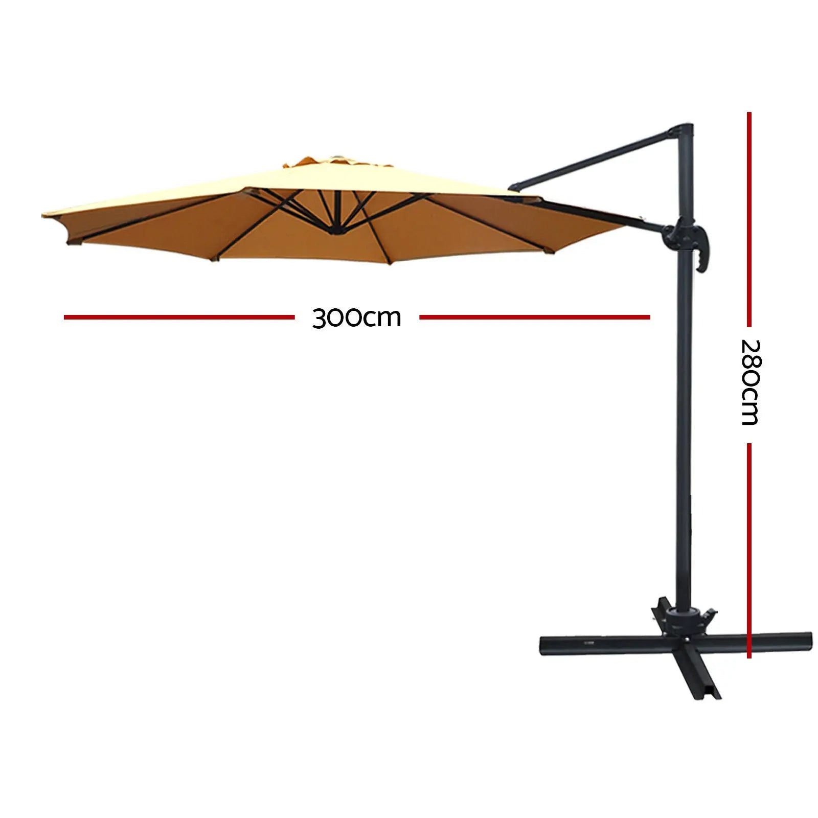 Instahut Roma Outdoor Umbrella - Beige Summer Shield