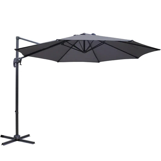 Instahut Outdoor Umbrella 3M Roma Cantilever Beach Furniture Garden 360 Degree Charcoal Summer Shield