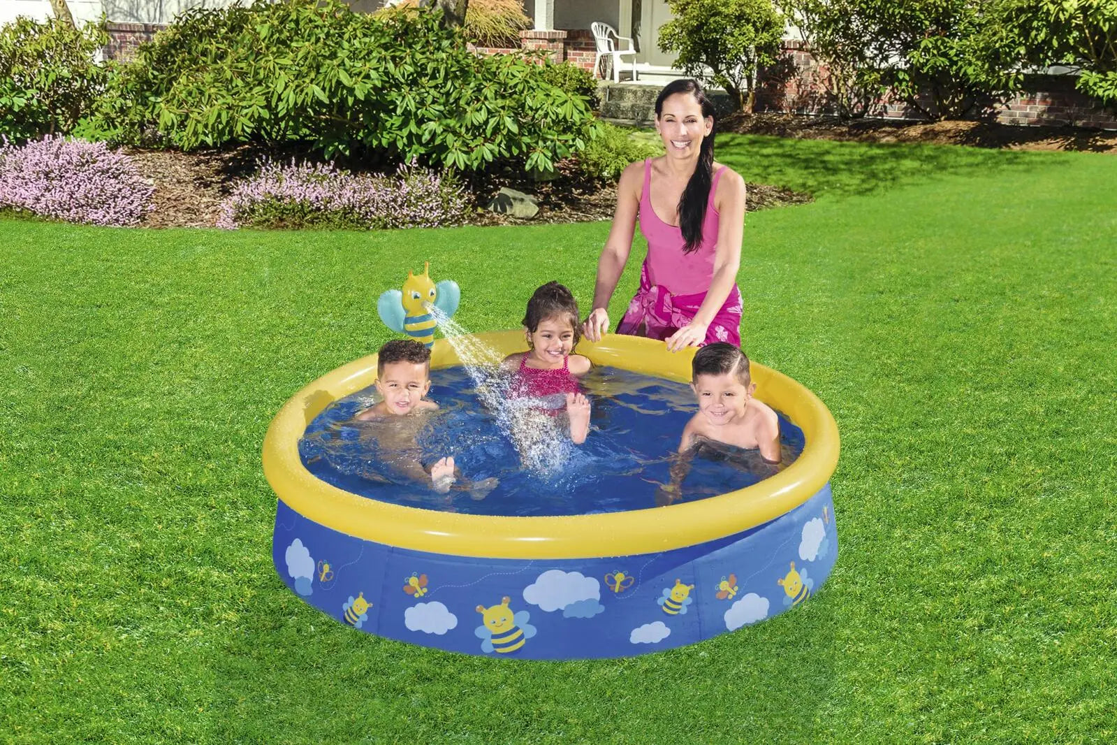 Bestway H2OGO My First Fast Set Spray Pool for Kids Summer Shield