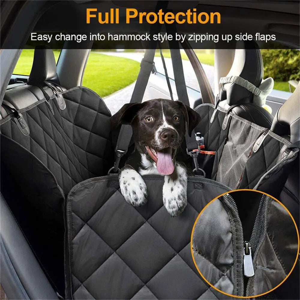 Premium Pet Back Car Seat Cover Hammock NonSlip Protector Zipper Mat Cat Dog Pet Summer Shield