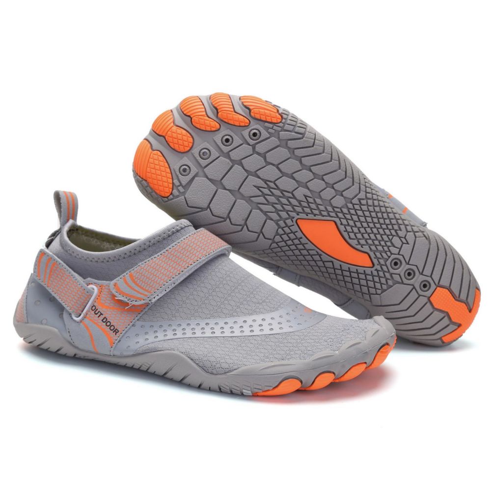 Men Women Water Shoes Barefoot Quick Dry Aqua Sports Shoes - Grey Size EU47 = US12