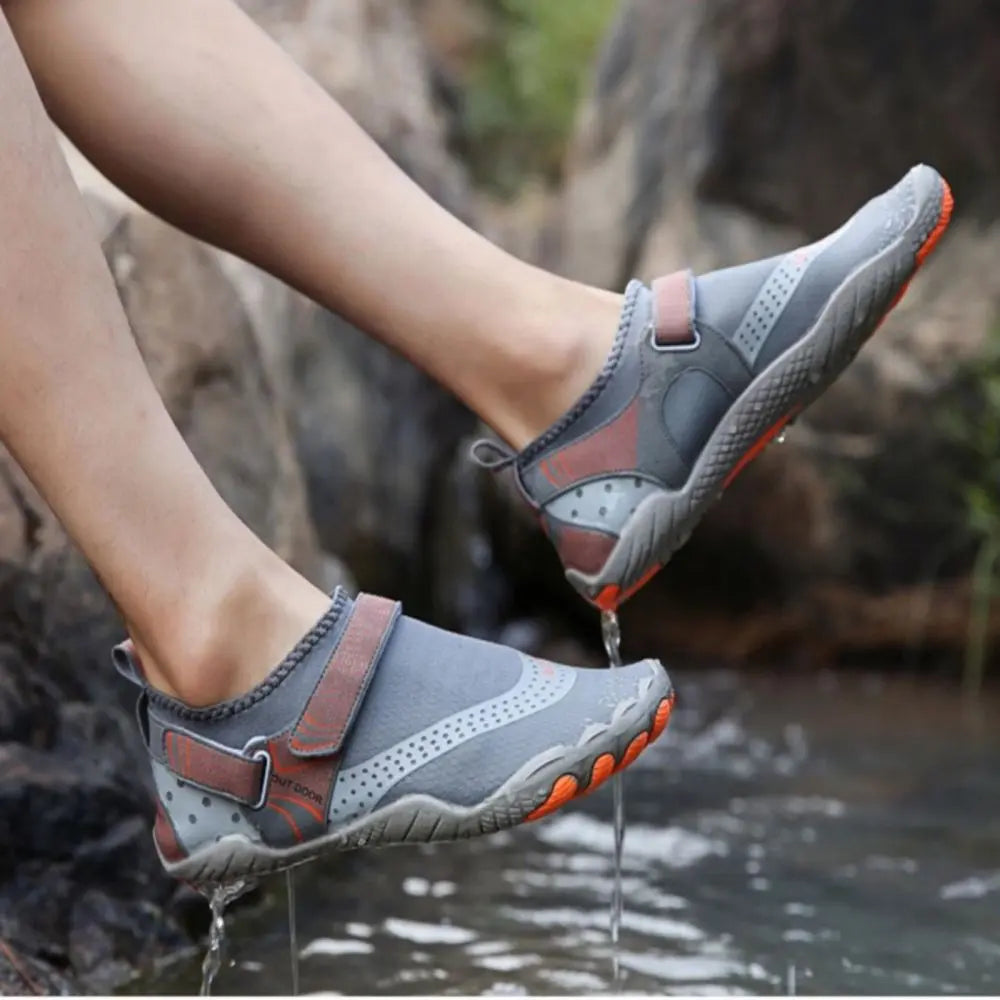 Men Women Water Shoes Barefoot Quick Dry Aqua Sports Shoes - Grey Size EU47 = US12 Summer Shield