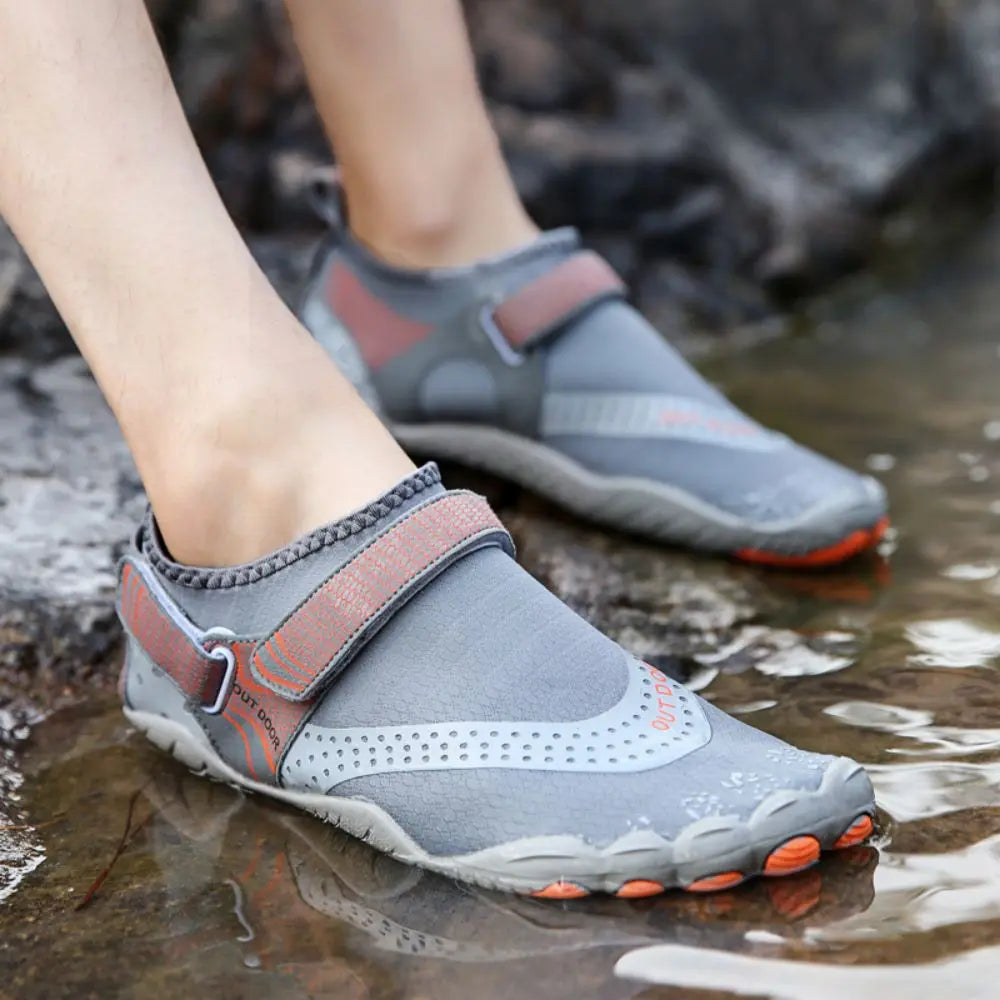 Men Women Water Shoes Barefoot Quick Dry Aqua Sports Shoes - Grey Size EU47 = US12 Summer Shield