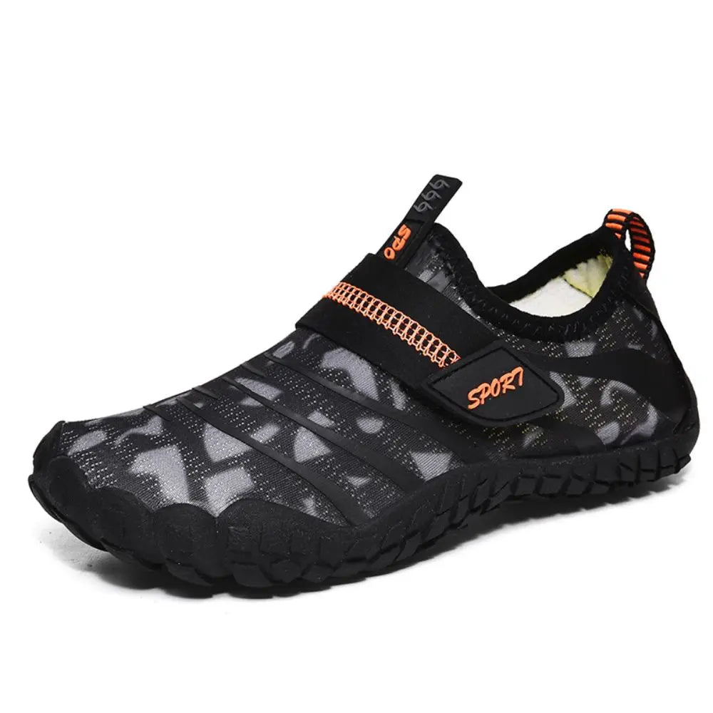 Kids Water Shoes Barefoot Quick Dry Aqua Sports Shoes Boys Girls (Pattern Printed) - Black Size Bigkid US2=EU32 Summer Shield