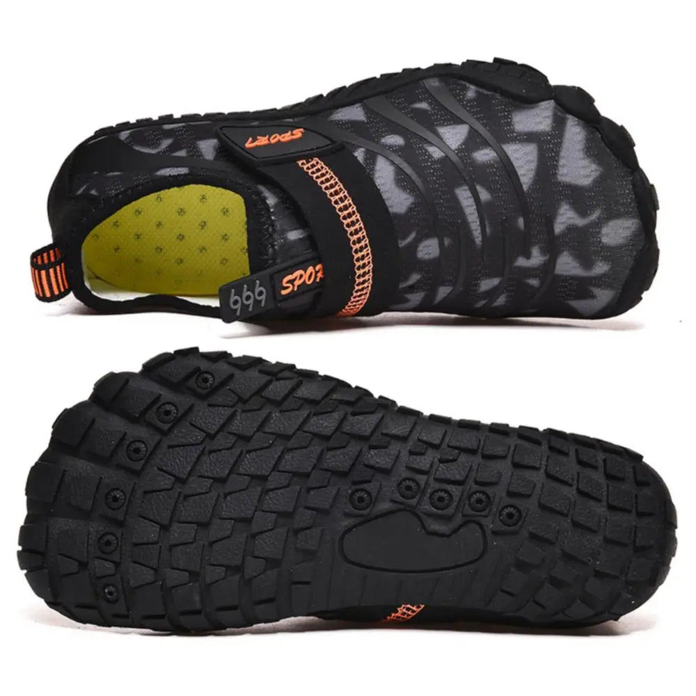 Kids Water Shoes Barefoot Quick Dry Aqua Sports Shoes Boys Girls (Pattern Printed) - Black Size Bigkid US2=EU32 Summer Shield