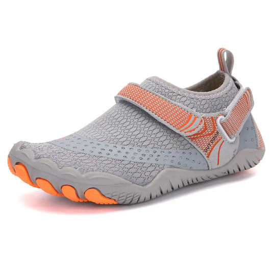 Kids Water Shoes Barefoot Quick Dry Aqua Sports Shoes Boys Girls - Grey Size Bigkid US3 = EU34 Summer Shield