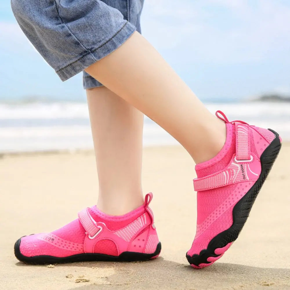 Kids Water Shoes Barefoot Quick Dry Aqua Sports Shoes Boys Girls - Pink Size Bigkid US2=EU32 Summer Shield