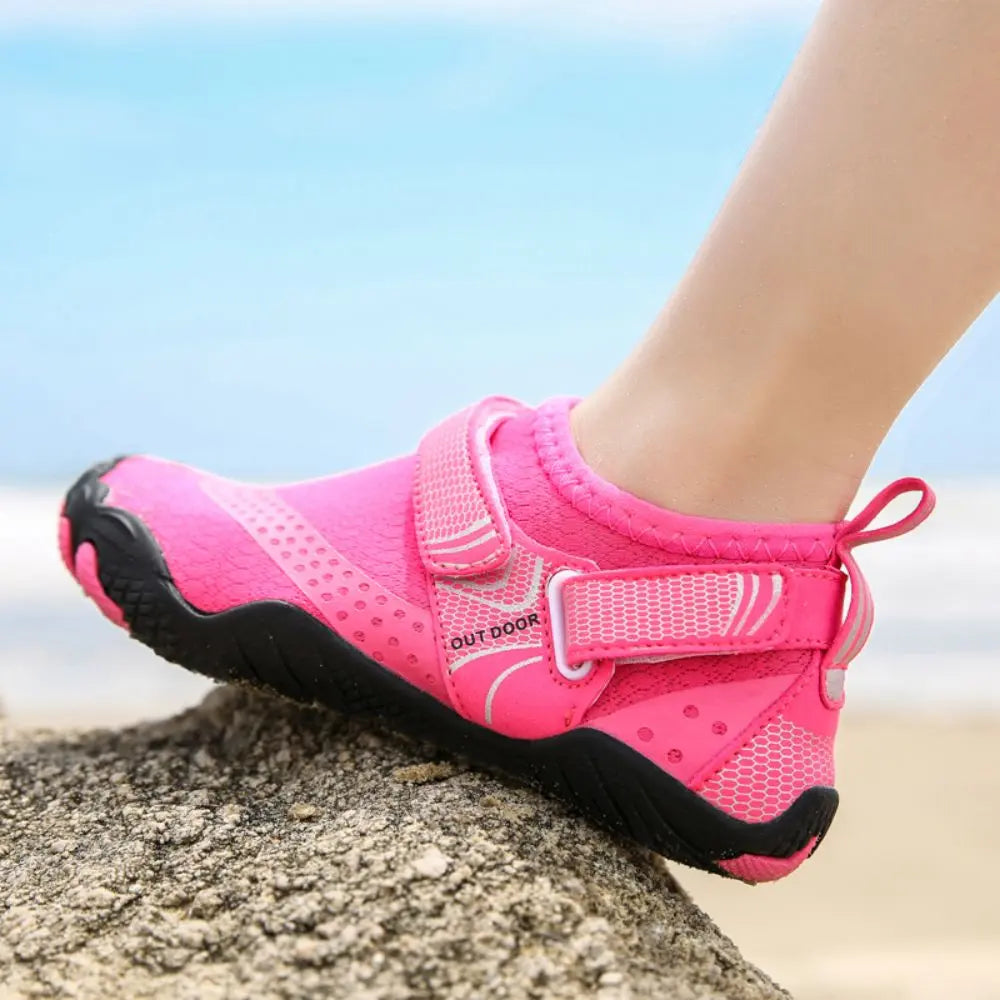 Kids Water Shoes Barefoot Quick Dry Aqua Sports Shoes Boys Girls - Pink Size Bigkid US2=EU32 Summer Shield