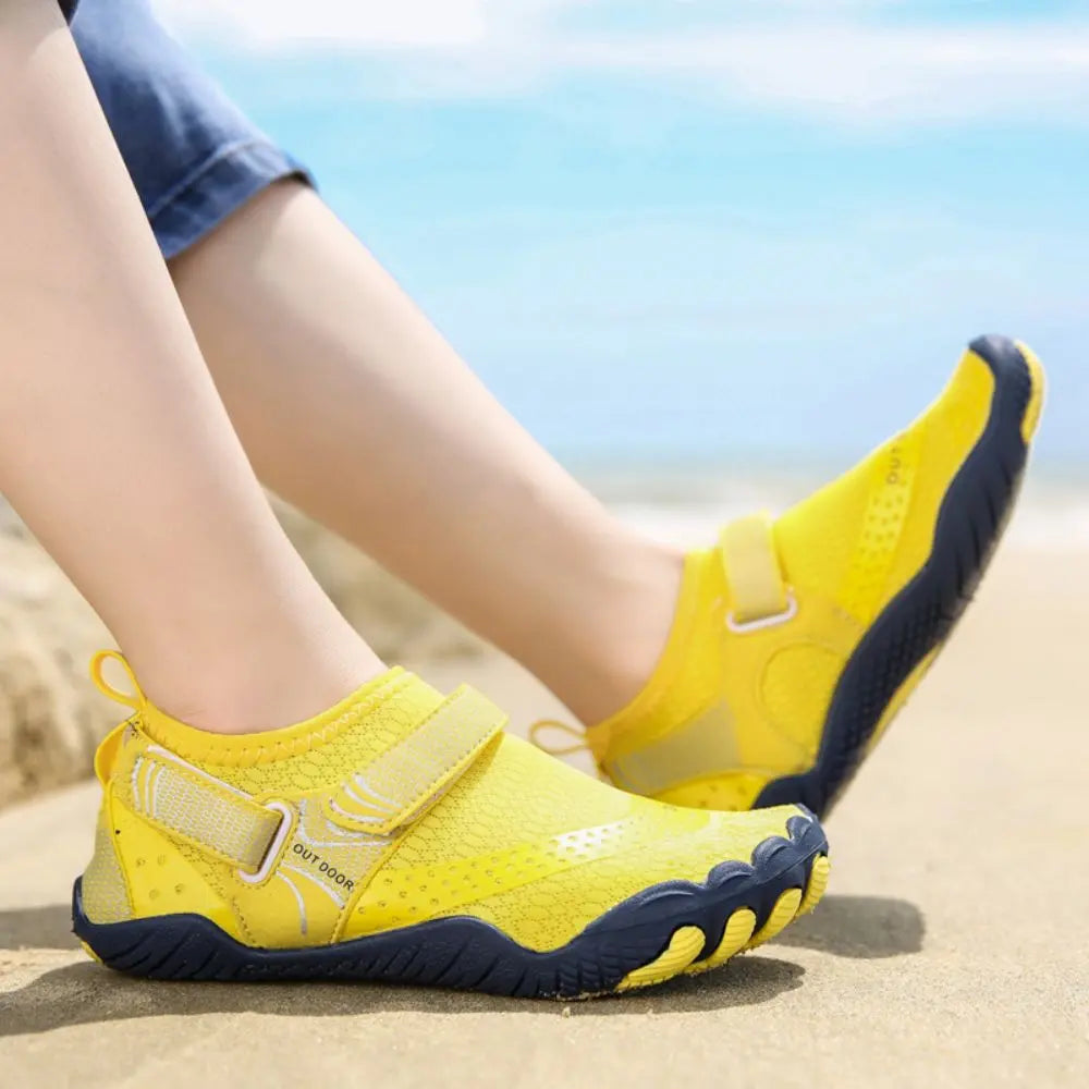 Kids Water Shoes Barefoot Quick Dry Aqua Sports Shoes Boys Girls - Yellow Size Bigkid US4 = EU36 Summer Shield