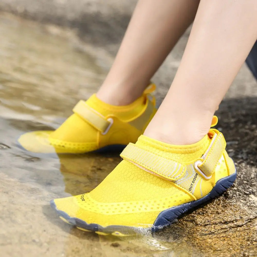 Kids Water Shoes Barefoot Quick Dry Aqua Sports Shoes Boys Girls - Yellow Size Bigkid US4 = EU36 Summer Shield