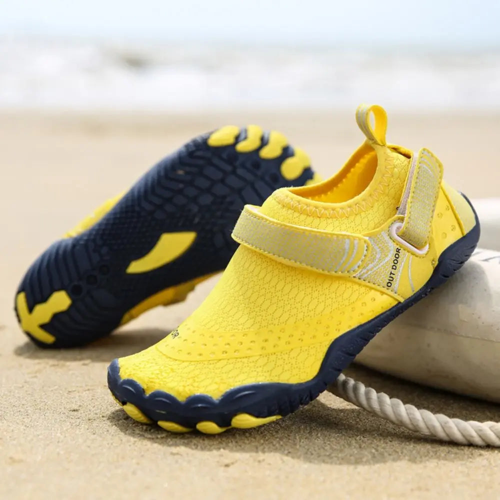 Kids Water Shoes Barefoot Quick Dry Aqua Sports Shoes Boys Girls - Yellow Size Bigkid US4 = EU36 Summer Shield