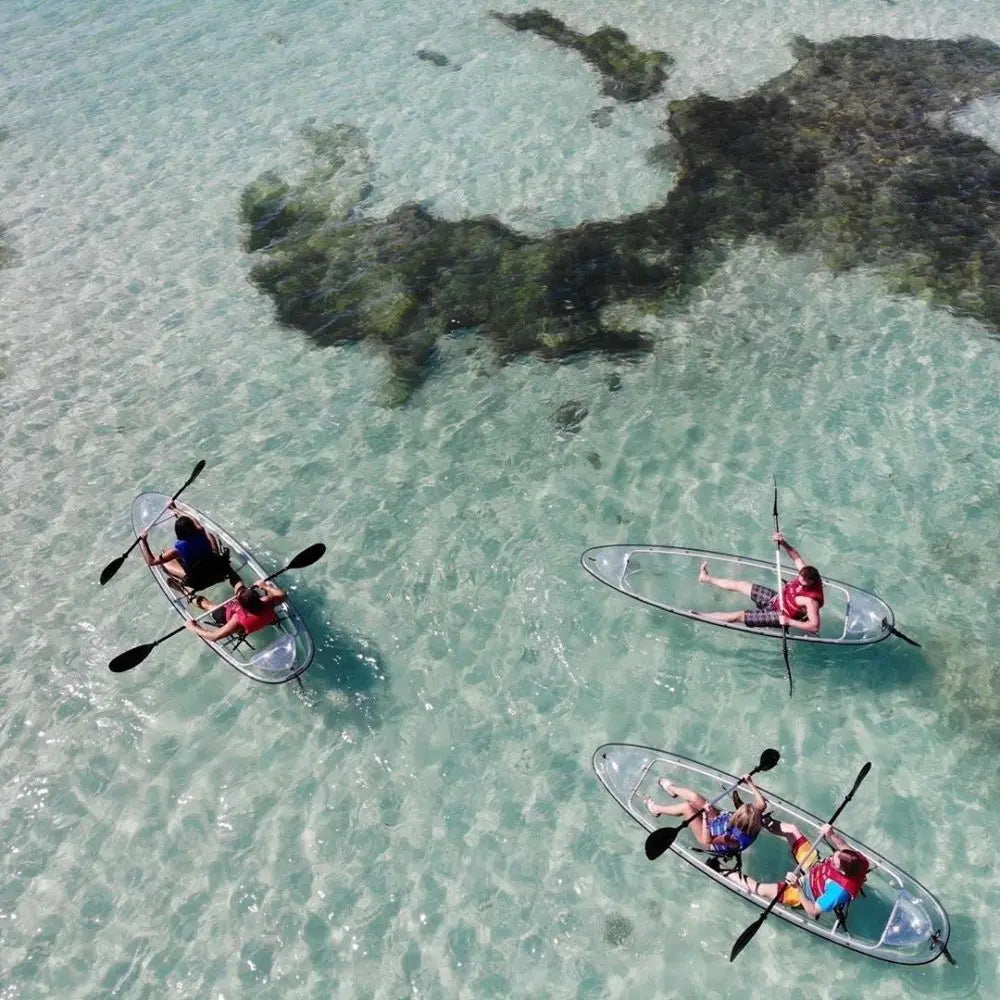 Crystal Clear Kayak with Random Color Paddles Summer Shield