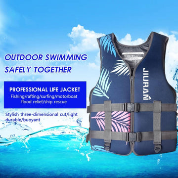 Life Jacket for Unisex Adjustable Safety Breathable Life Vest for Men Women(Blue-L)