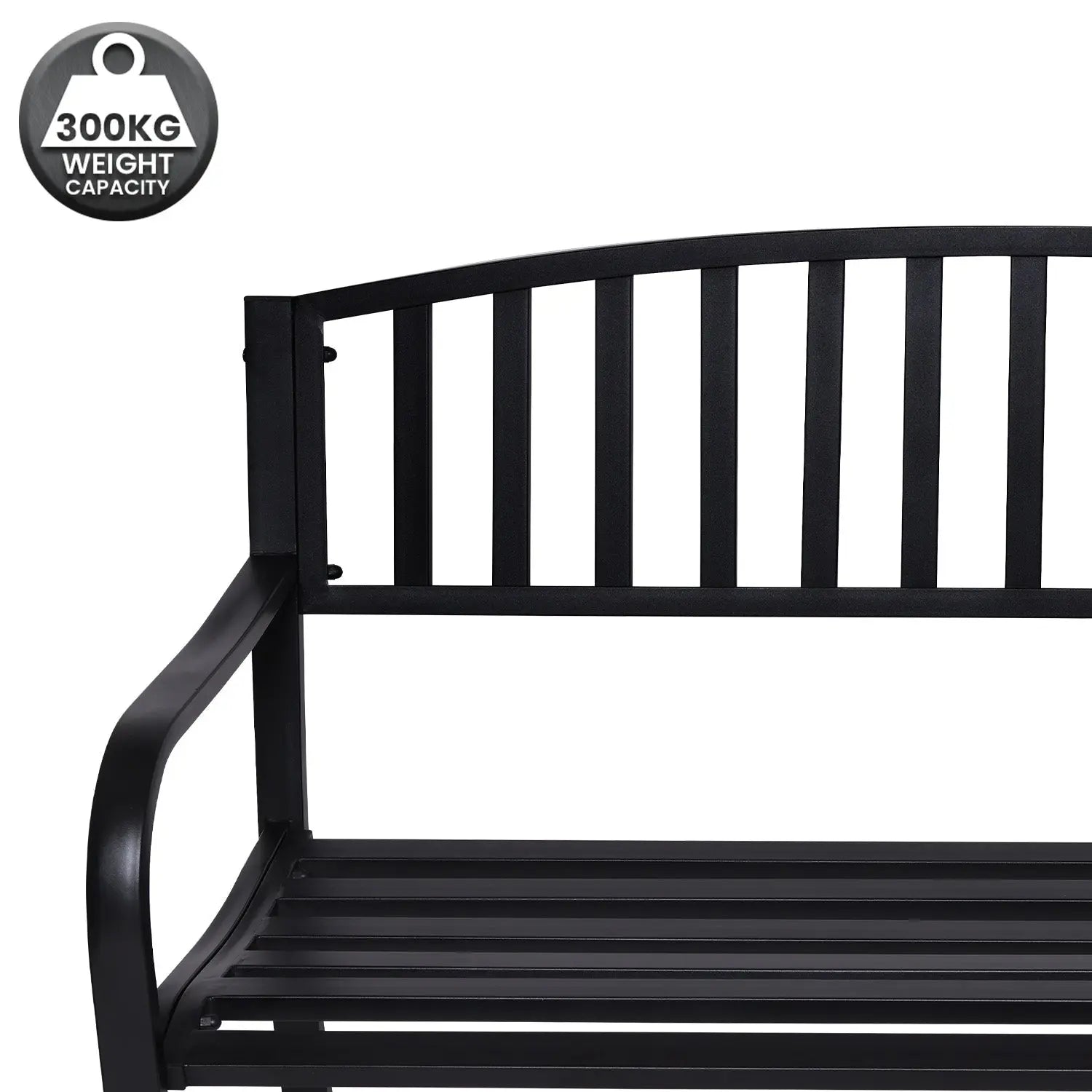 Wallaroo Steel Outdoor Garden Bench - Classic Summer Shield