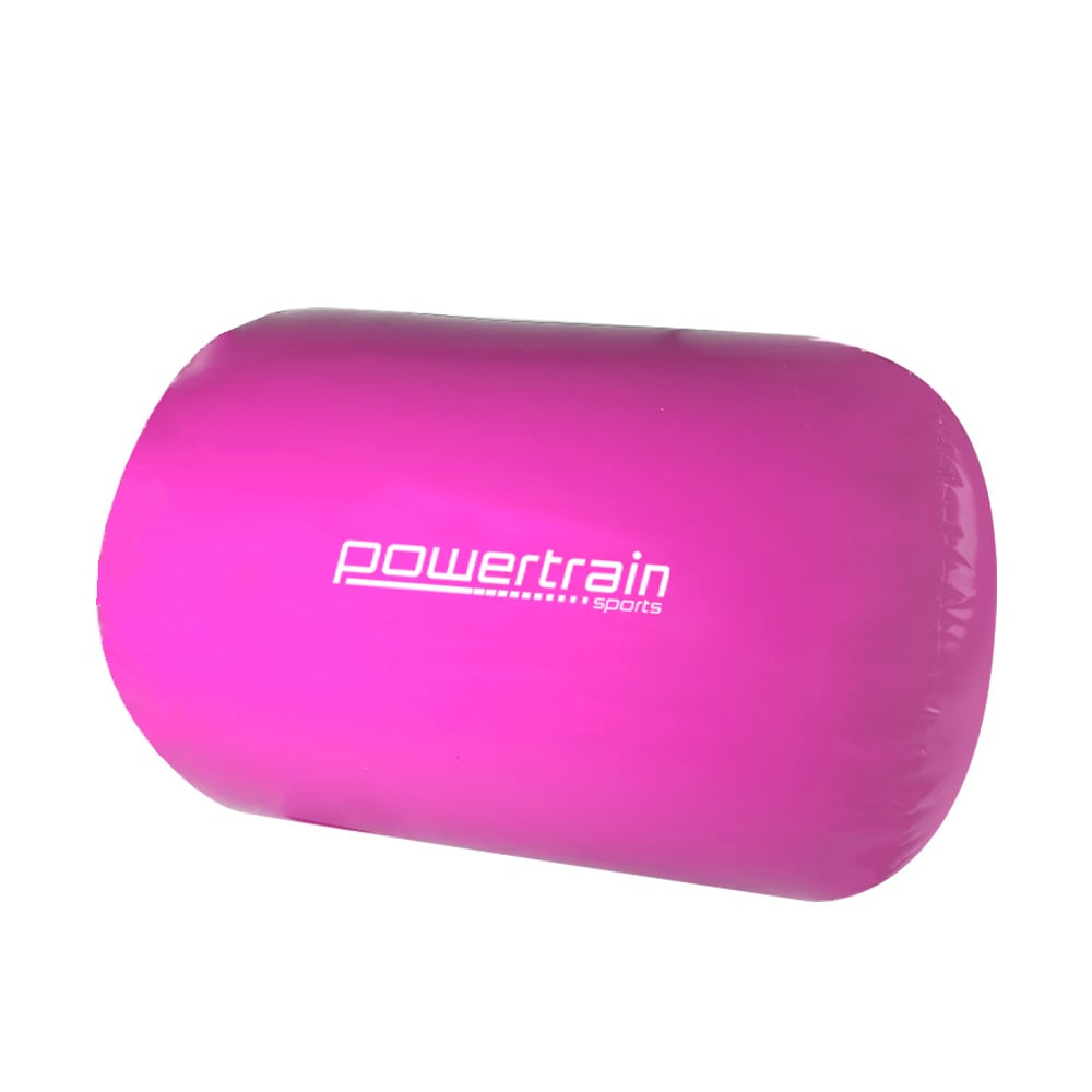 Powertrain Sports Inflatable Gymnastics Air Barrel Exercise Roller 120 x 75cm - Pink