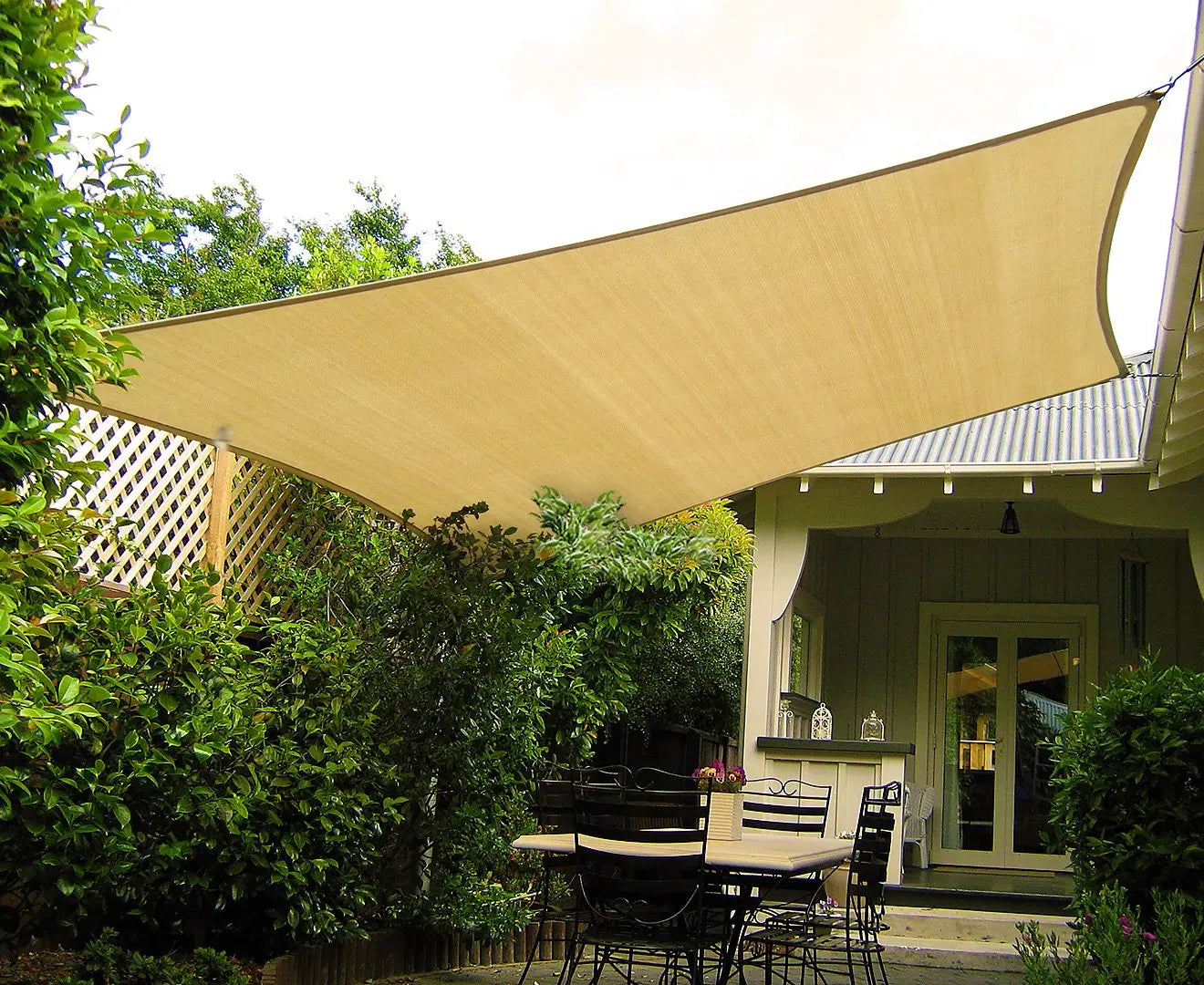 Wallaroo Square Shade Sail 3.6m x 3.6m - Sand Summer Shield