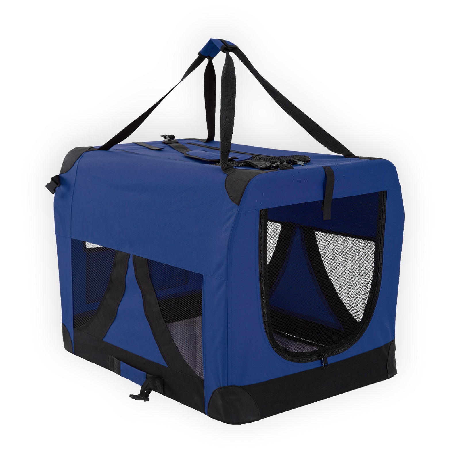 Paw Mate Blue Portable Soft Dog Cage Crate Carrier L