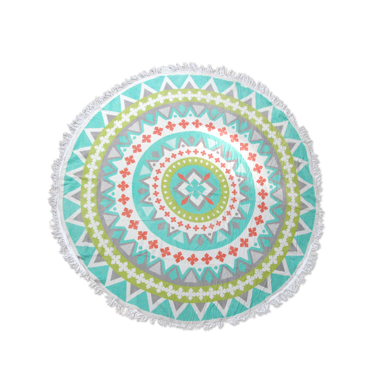 Zoey Bright Colors 100% Cotton Round Beach Towel