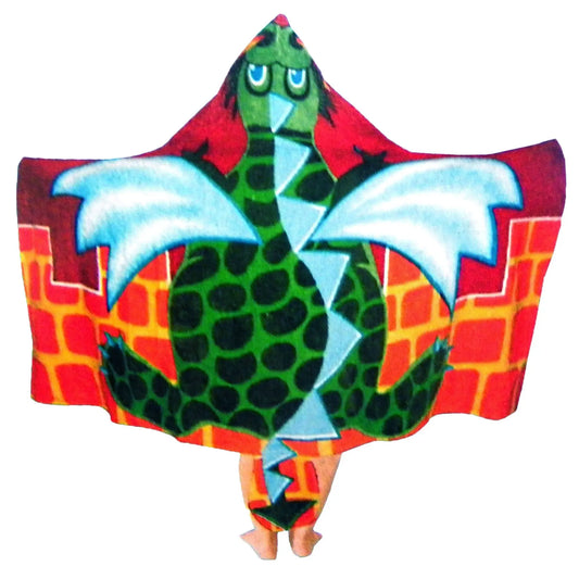 Kids Cotton Velour Beach Cape Dragon Summer Shield