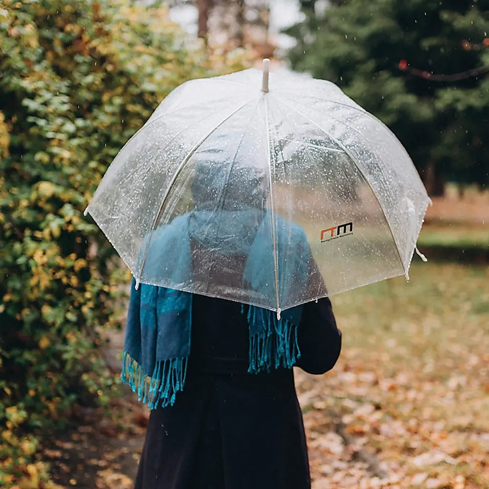 5x Clear Transparent Rain Walking Umbrella Parasol PVC Dome Wedding Party Favour Summer Shield